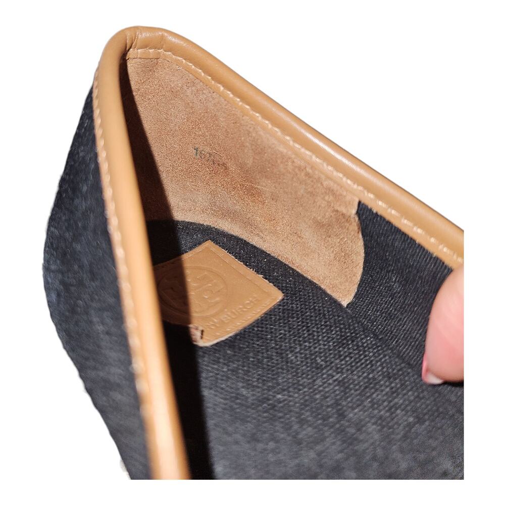 Tory Burch Majorca Espadrille Wedge Women's Size 8 Black Brown Peep Toe EU 38 - Picture 8 of 10